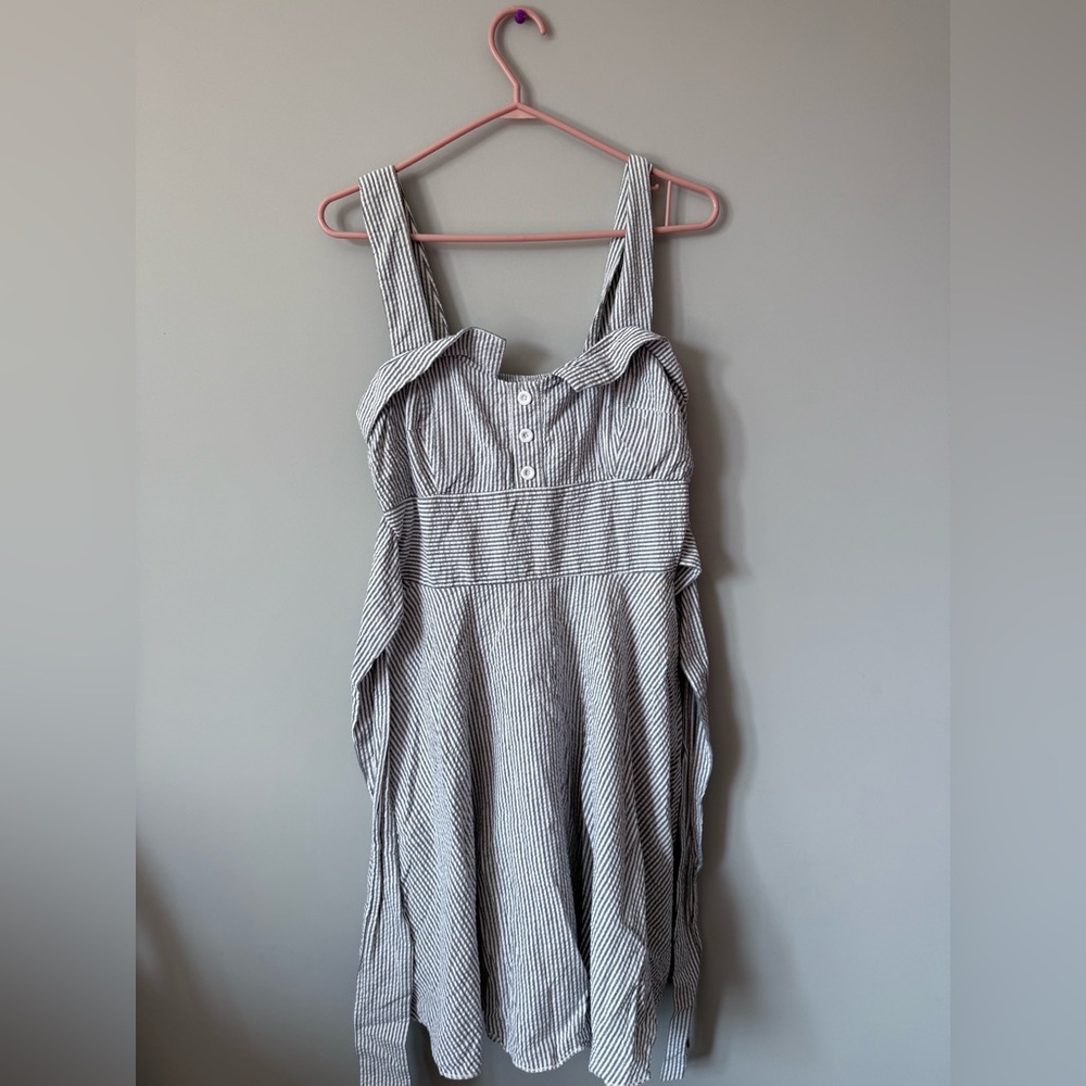 Ruby Rox Monochrome Striped Midi Dress